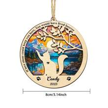 1入自訂狗/貓追憶太陽晶鑽飾品,可個性化寵物追憶裝飾,選擇貓款式和背景,適用於復古家飾,宠物纪念礼物,悼念禮物 - 彩色壓克力 - 查看 3