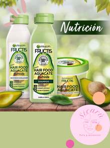 Fructis Hair Food Avocado Hair Treatment Shampoo 300 Ml + Conditioner 300 Ml + Hair Mask 350 Ml - Olive Green - View 2
