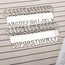 1 Miếng Không giới tính Thiết kế mới Thép không gỉ 26 Dài Vật rủ xuống Móc chìa khóa Với Xu hướng: Cắt giảm Chữ cái Đối với Học sinh Ba lô Đồ trang trí - Bạc - Xem 12