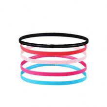 5入組時尚彈性瑜伽運動頭帶,適用跑步、健身,男女皆宜 - 彩色 - 查看 1