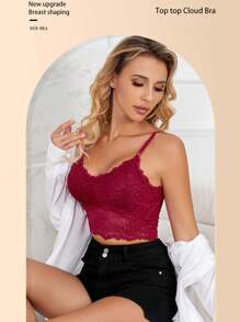 4 Stücke Damen Sexy Blumen Spitze Bhs Top Bequemer Bralette Unterwäsche Weiblich Ausgehöhlte Drahtlose Wäsche Nahtloser Bh - Verschiedenfarbig - Übersicht 6