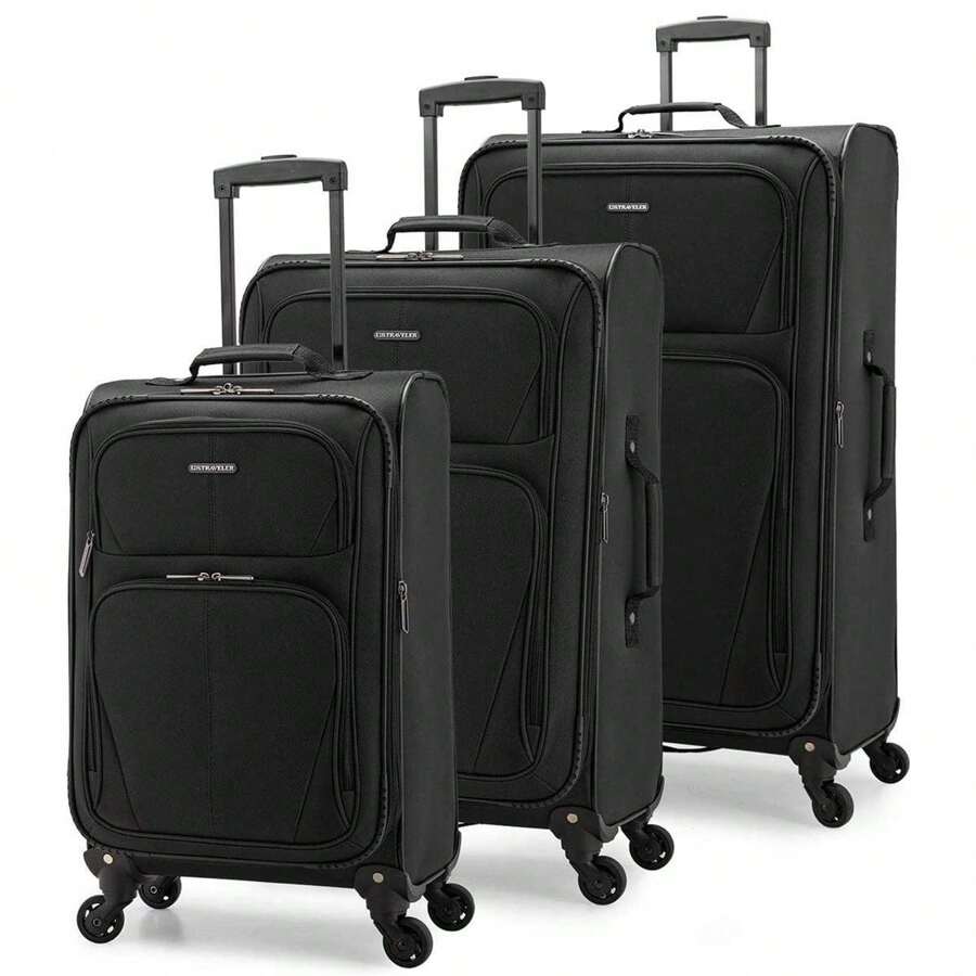 Aviron Bay 3 Pieces Expandable Softside Luggage Set With Spinner Wheels