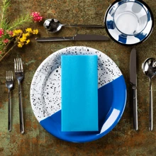 50 Pack - Premium Paper Napkins | Linen Feel Guest Disposable Cloth Like Dinner Napkins | Hand Towels | Soft, Absorbent, Paper Hand Napkins For Kitchen, Bathroom, Parties, Weddings, Dinners - Blue - View 4