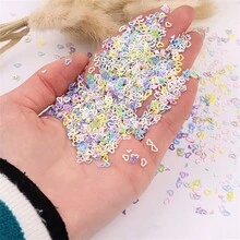 10 克 4 毫米全息鏤空心形閃光適合 Diy 美甲藝術和手工裝飾 - 4mm - 查看 3