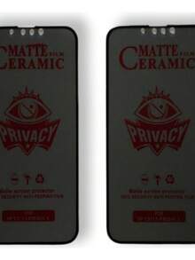 Mica Cerámica Mate 9d De Privacidad Para iPhone  Varios modelos - Negro - Ver 5