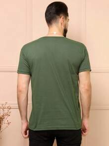 Men T-Shirts - xanh quân đội - Xem 2