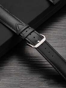 1件 18mm 20mm 22mm 時尚黑色軟 PU 皮革手錶錶帶，相容於 Galaxy Watch 7 6 5 4 40mm/44mm，時尚智慧手錶錶帶相容於 Galaxy Watch 3 41mm 45mm Watch GT2 46mm，相容於 Watch 5/4/3/GT5/GT4/GT2 - 黑色 - 查看 2