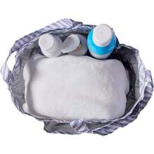 1pc Mesh Outdoor Beach Bag, Bathroom Toiletries Storage, Multipurpose Handbag, Travel Toiletry Bag With 8 Pockets - White - View 5