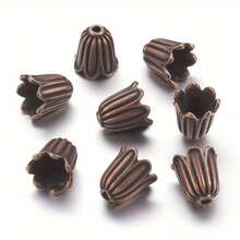 20 cái Hoa Mũ hạt Đồ cổ Phong cách Hợp kim Hoa Kết thúc bìa Đối với Tua Đồ trang sức Hoa tai Làm ( 10X10mm ) - Mũ hạt hoa - Xem 13