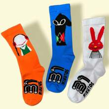 Calcetines Unisex con Estampado de 31 Minutos NARANJA 3 Pares MELISSA SHOP - Naranja - Ver 1