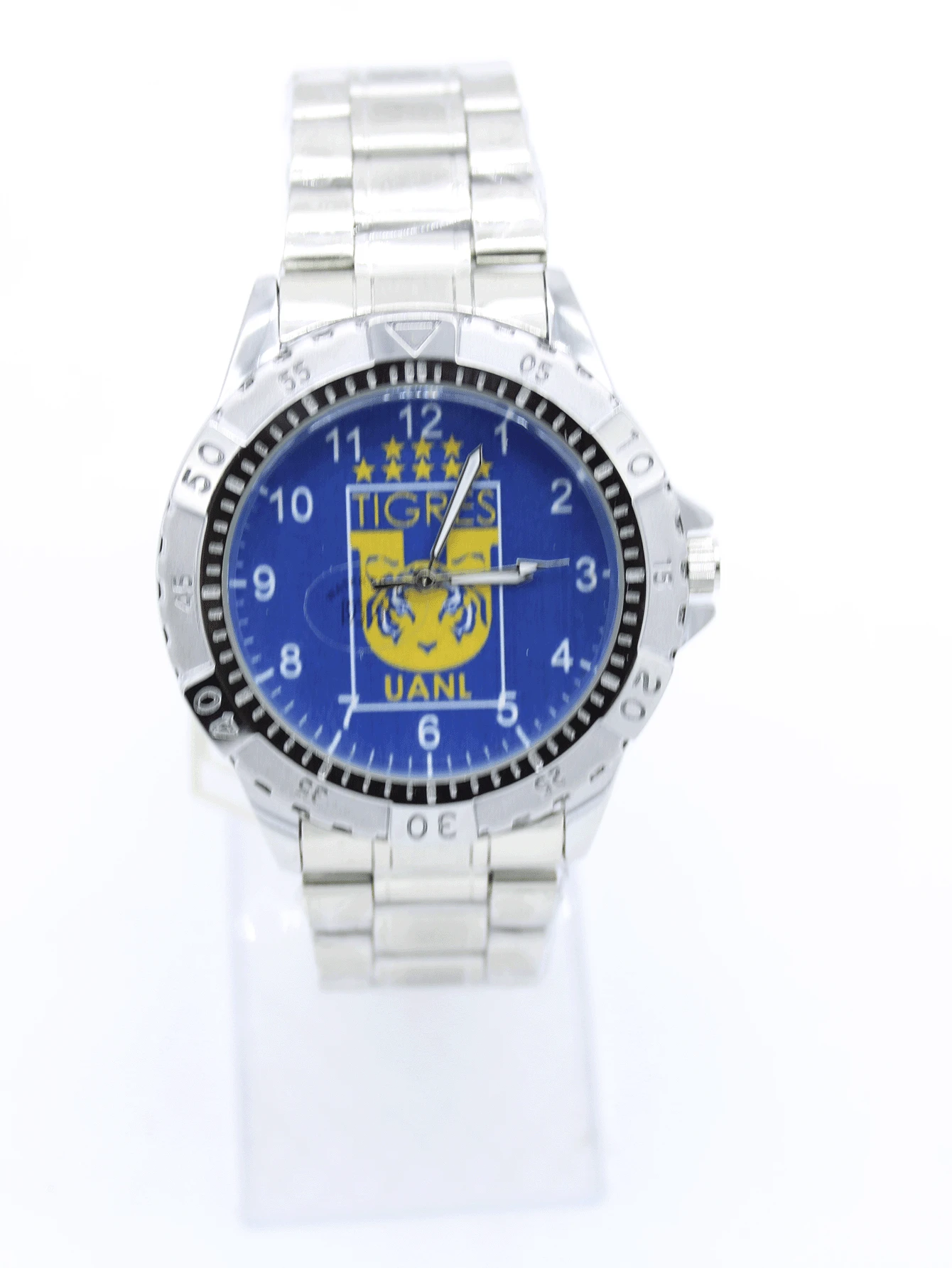 Reloj Caballero Tigres Futbol Soccer Metal Cuarzo contra agua - Plateado - Ver 1