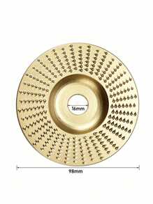 Wood Grinding Wheel Angle Grinder Disc Wood Carving Sanding Steel Flat Disc Abrasive Tool For Angle Tungsten Carbide Coating Bore Shaping - Gold - View 2