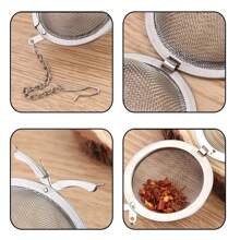 1 Stück Edelstahl Mesh Kräutertee Ball Tee-Ei Tee Filter für Suppe, Eintopf, Brühe, Gewürze und Tee, Küchenzubehör, Küche, Küchenartikel, Lebensmittel, Kochen, Camping, Urlaub, Strand, Raumdekoration, Organizer, Party, Reisen.