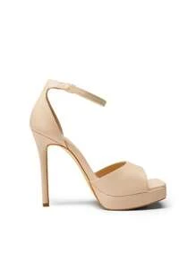Women Rhinestone High Platform Heeled Sandals, Ankle Strap Open Toe High Stilettos Party Dress Sandals, For Wedding, Party, Prom - Apricot - View 6