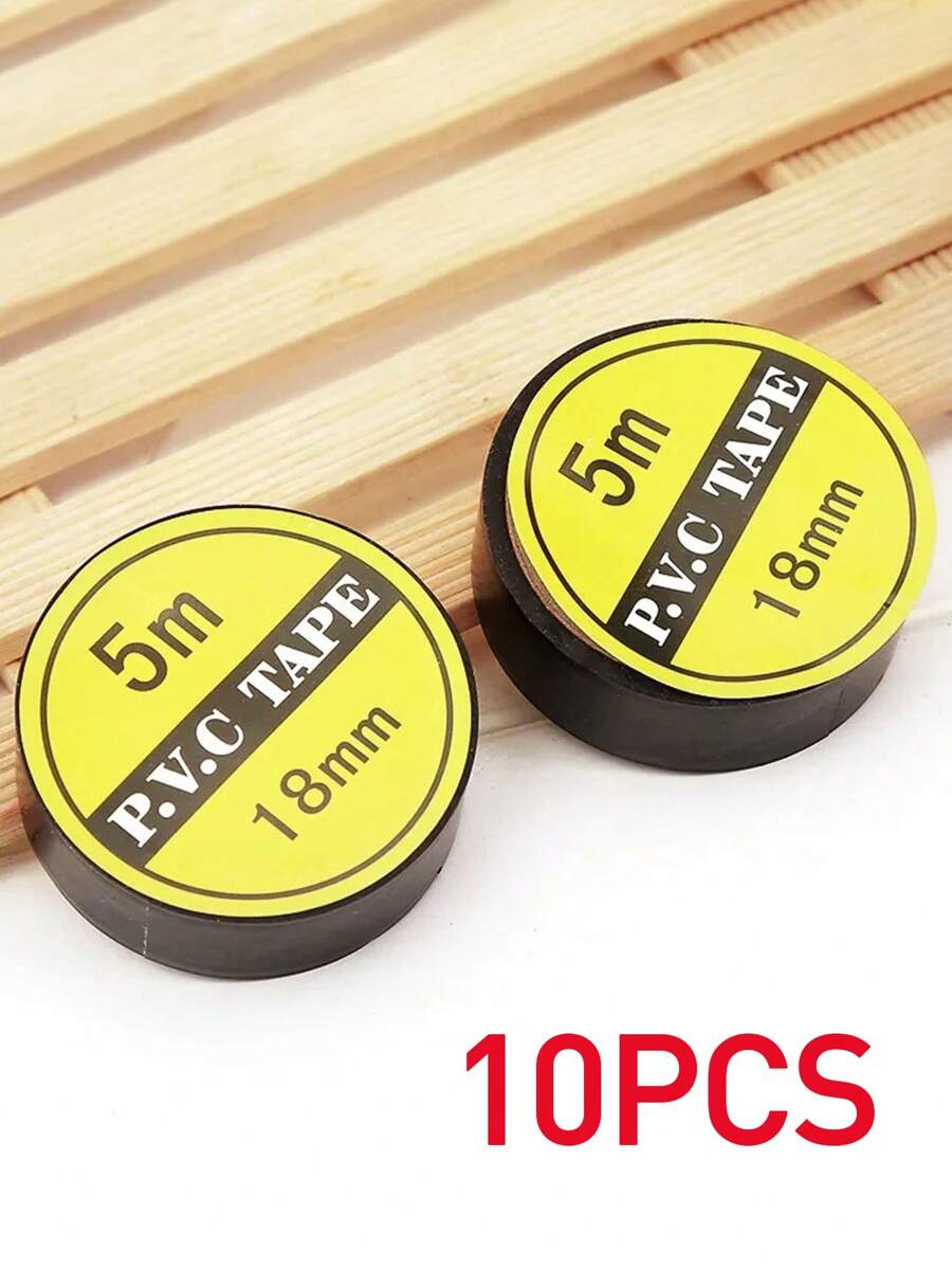 10入組電工膠帶、絕緣膠帶、黑色高溫膠帶、絕緣膠帶、工作室專用電工膠帶 - 黑色 - 查看 1