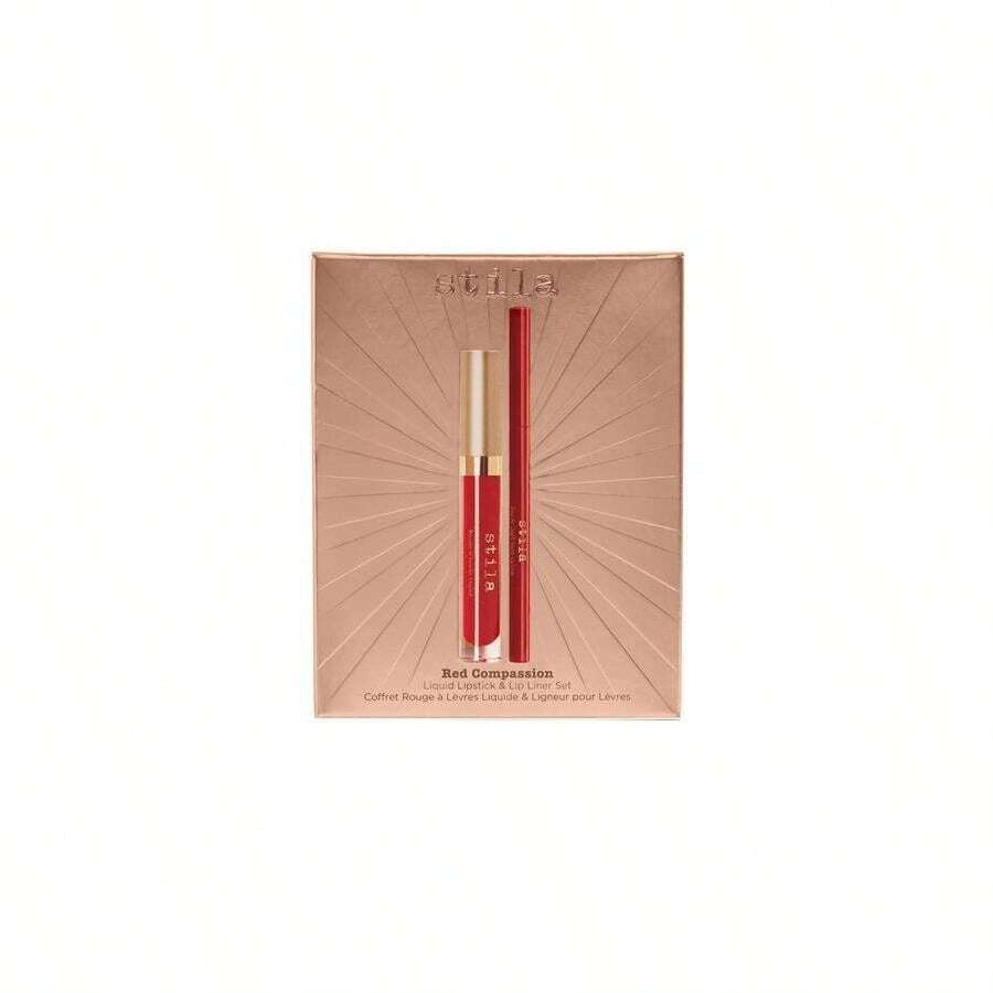 Red Compassion Liquid Lipstick & Lip Liner Gift Set - Stila Stay All Day Liquid Lipstick + Lip Liner - White - View 1
