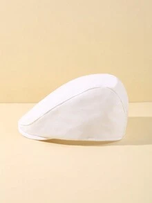 Solid Color Baby Forward Hat For Outdoor Leisure - White - View 3