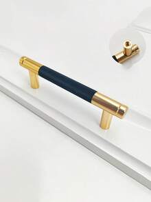 1 Pieza Tirador De Cajón Y Puerta De Armario Enrollado Con Flores De Dos Tonos Sencillo - oro negro - Ver 8