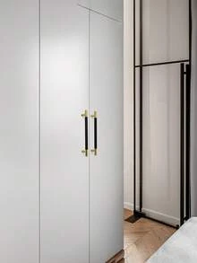 1 Pieza Tirador De Cajón Y Puerta De Armario Enrollado Con Flores De Dos Tonos Sencillo - oro negro - Ver 2