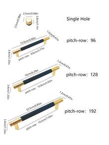 1 Pieza Tirador De Cajón Y Puerta De Armario Enrollado Con Flores De Dos Tonos Sencillo - oro negro - Ver 3