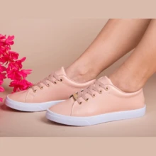 Women Wedge Sneakers - khỏa thân - Xem 2