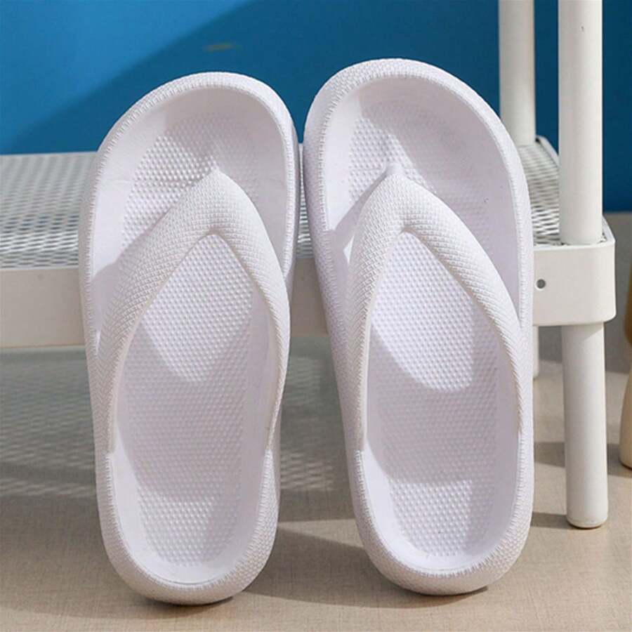 Comfortable Soft Slides Sandals Arch Support Home Cloud EVA Comfy Bath Slippers For Women & Men Non-Slip Flip Flops Thick Sole Summer Sandals - 白色 - 查看 1