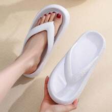 Comfortable Soft Slides Sandals Arch Support Home Cloud EVA Comfy Bath Slippers For Women & Men Non-Slip Flip Flops Thick Sole Summer Sandals - 白色 - 查看 3