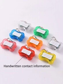 带登山扣的亮光LED项圈灯吊坠，用于夜间保障猫狗安全，闪光宠物铭牌用品 - 紅色 - 查看 5