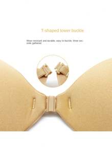2PCS Invisible Adhesive Bra Pads Strapless Backless Nude Round Comfortable Push Up Breast Lift Nipple Covers For Women - Apricot - View 4