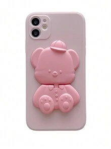 1 件小熊鏡架直邊手機殼相容於 Apple/samsung/xiaomi/redmi/vivo - 淺粉色 - 查看 4