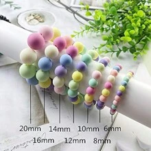 6/8/10/12/14mm Macaron Color Matte Acrylic Beads Round Spacer Loose Beads For Jewelry Making DIY Bracelet Necklace Crafts Accessories