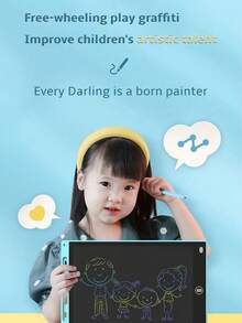 8.2-Inch Light Blue Lcd Writing Tablet, Portable Drawing Board & Reusable Writing Pad For Kids - Baby Blue - View 7