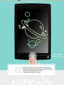 8.2-Inch Light Blue Lcd Writing Tablet, Portable Drawing Board & Reusable Writing Pad For Kids - Baby Blue - View 3