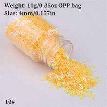 10 克 4 毫米全息鏤空心形閃光適合 Diy 美甲藝術和手工裝飾 - 4mm - 查看 35