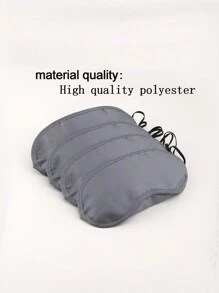 4 件装纯色眼罩，黑色简约遮光眼罩，适合睡眠、卧室、旅行、办公室、学校 - 黑色 - 查看 6