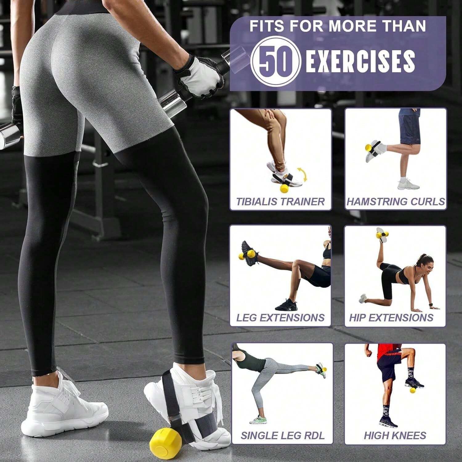 Weight Lifting Tibialis Trainer Foot Strap For Calf And Shin Workouts