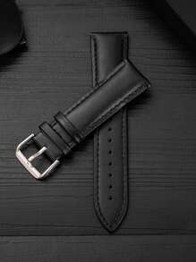 1件 18mm 20mm 22mm 時尚黑色軟 PU 皮革手錶錶帶，相容於 Galaxy Watch 7 6 5 4 40mm/44mm，時尚智慧手錶錶帶相容於 Galaxy Watch 3 41mm 45mm Watch GT2 46mm，相容於 Watch 5/4/3/GT5/GT4/GT2 - 黑色 - 查看 3