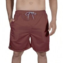 Men Beach Shorts - 黑色 - 查看 1