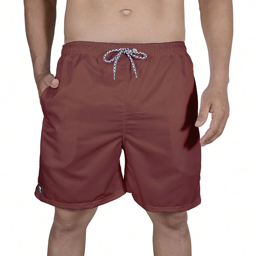 Men Beach Shorts - 黑色 - 查看 1