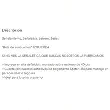 Señalamiento Letrero Señal Ruta De Evacuación, Plástico estireno, medida 15.5 cm X 28 cm. - Verde militar - Ver 3