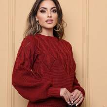 Women Sweater Vests - Màu Đỏ Sâu - Xem 2