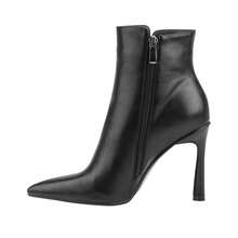 Botas de vestir puntales de tacón delgado, mod. 1085488 - Negro - Ver 4