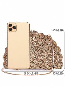 Crystal Bag Meiel New Handmade Rhinestone-Encrusted Evening Bag - Gold - View 6
