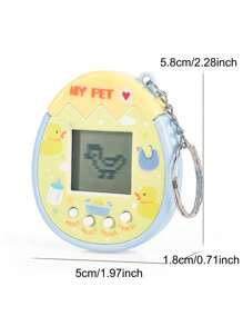 168合1手持式彩色混搭虛擬寵物遊戲懷舊90年代49種蛋寵物機玩具,有趣的兒童玩具 - 粉色 - 查看 3