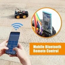 Tscinbuny Robot Programable Inteligente Para Kit De Programación De Arduino Versión Completa, El Mejor Conjunto De Kits Educativos De Electrónica De Robótica Inteligente, Kit De Codificación Electrónico Diy Con Instrucciones Manuales Y Códigos Programados - Albaricoque - Ver 6