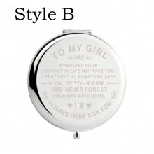 1pc Bride Tribe Gift Compact Mirror Bridesmaid Wedding Bachelorette Hen Party Gift Maid Of Honor Makeup Mirror Birthday Gifts Graduation Home Decor Back To School Room Decor School Supplies
