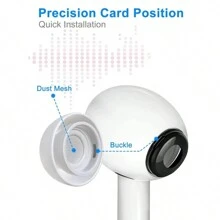 2 piezas de repuesto de puntas de silicona suave negras compatibles con AirPods Pro 1/2 with malla contra el polvo, tamaños L M S XS disponibles para un ajuste talla grande cómodo al canal auditivo