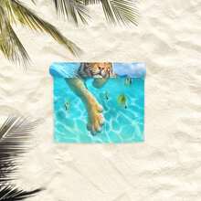 1 Miếng Hổ Cartoon & Mèo Khăn đi biển Thích hợp Đối với Ngoài trời , Khỏe mạnh , Du lịch , Thể thao Hoạt động , Mùa hè Tắm rửa Các sản phẩm , Bữa tiệc mùa hè Qủa tặng - Nhiều màu - Xem 3