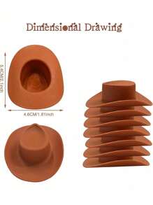 Mini Denim Hat, Pink Plastic Mini Party Hat, Party Favors, Small Cowboy Hat, Suitable For Party Accessories, Doll Decoration, Game Cake Decoration, Wine Bottle Decoration, Diy Decoration,Christmas