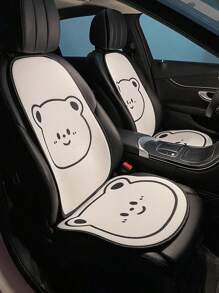 1件装汽车座垫，夏季冰丝可爱通用汽车座套，女性后座汽车三件套。 - 小熊 - 查看 12